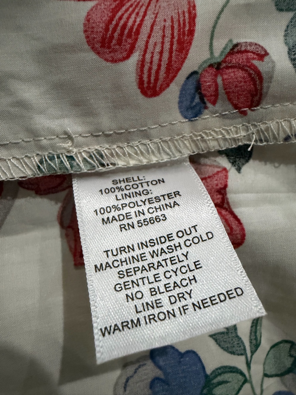 Lucky Brand White Maxi Dress with Red, Green & Blue Floral Print - Picture 12 of 12